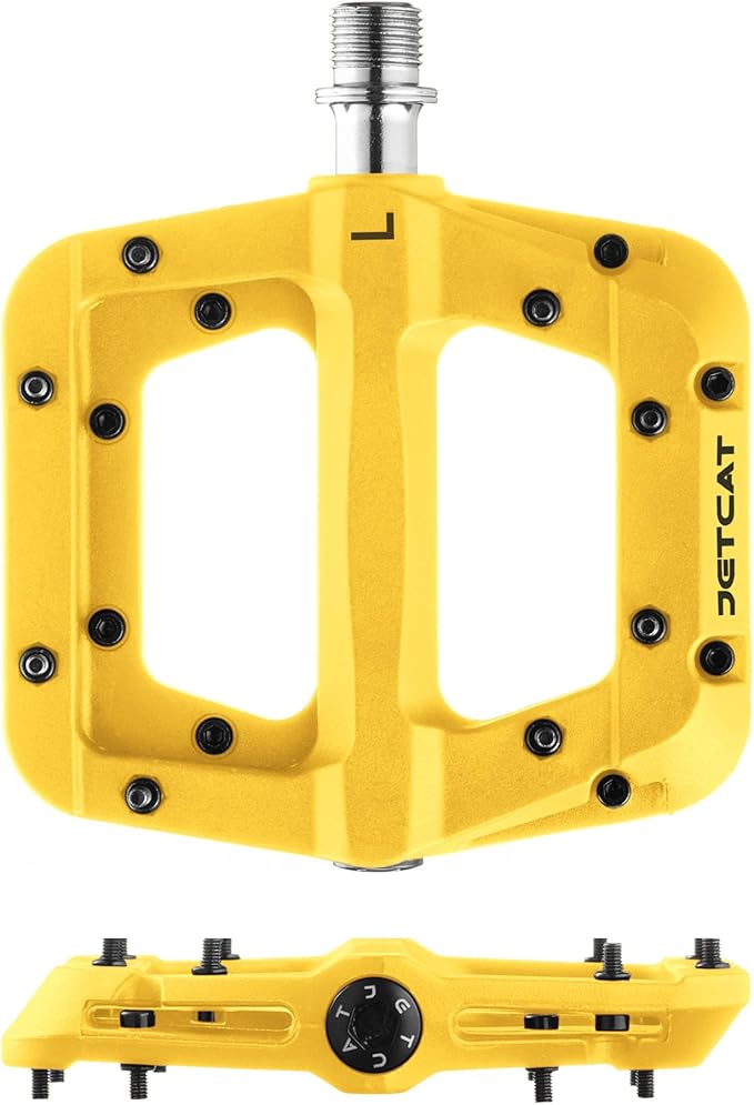 Mountain Bike Pedals Flat - MTB Pedals Flat, Bicycle Pedals for BMX/MTN/Road/Gravel/EBike, BMX Pedals, Platform Pedals, Adults & Kids Bike Replacement Upgrades Parts 9/16