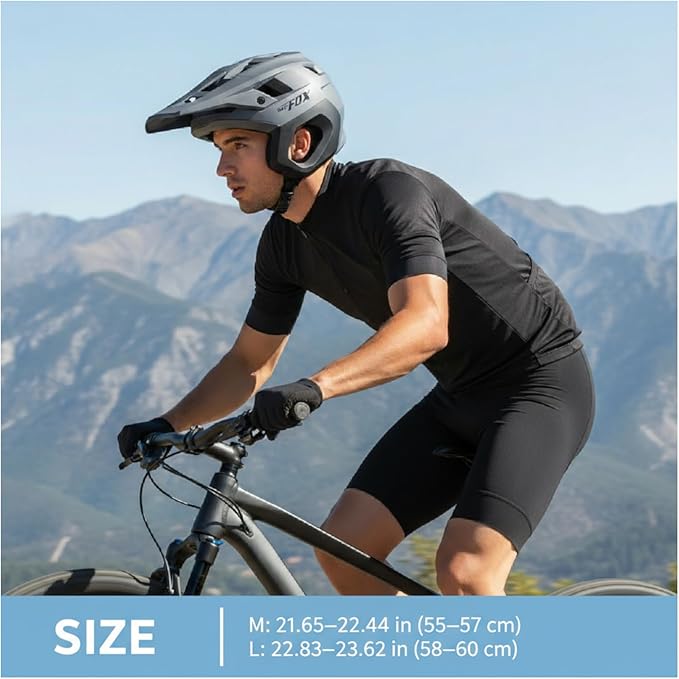 BATFOX Mountain Bike Helmet for Men Women Adults MTB Cycling Bicycle Helmet for Adjustable and with Visor