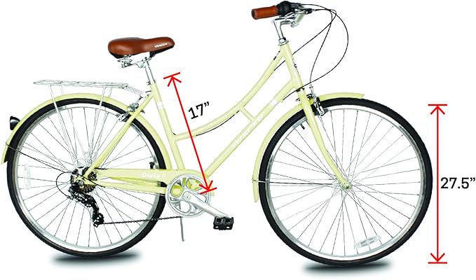 Tracer Osaka Hybrid Bikes, Steel Frame, Shimano Nexus Inter 3/7 Speed, Brown Seat Brown Grips, Road Bike, City Bike, Multiple Colors
