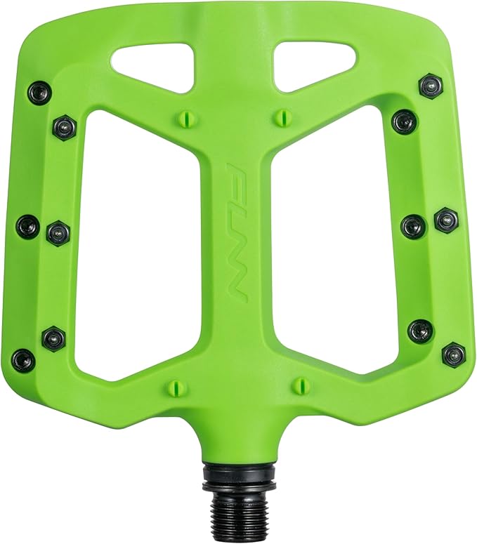 Funn Taipan Glass Fiber Reinforced Thermoplastic Bike Pedals with 9/16-inch CrMo Axles and Shin-Friendly Pins for MTB/BMX/Urban/Gravel Riding