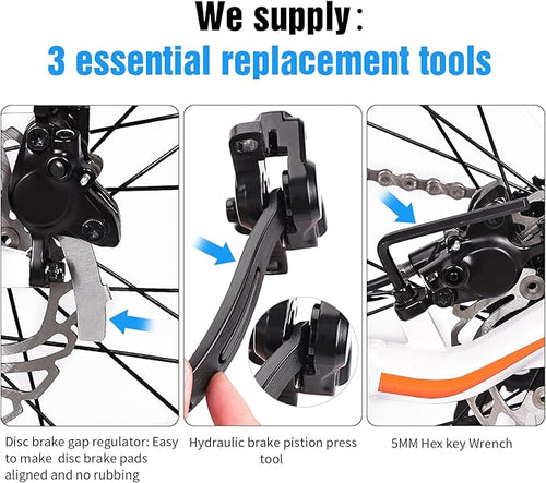 2 Pairs Sintered Metal Ebike Bike Brake Pads,Compatible with Sram Brake Pads Avid Elixir E1 E3 E5 E7 E9 ER CR XO XX DB1 DB3 DB5, Scooter MTB Disc Brake Pads Compatible with Nutt Brake Pads with Tools