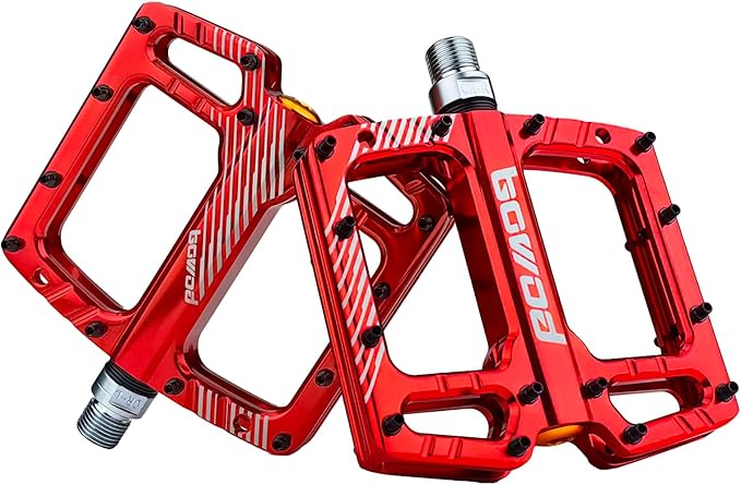 Bike Pedals 9/16" Lightweight Non-Slip Bicycle Platform Pedals - Fits Most Adult Bikes & Mountain Bikes &MTB, Road Bikes and Slip-Resistant Design