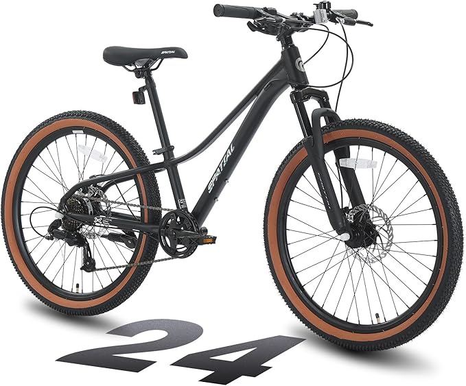 SPATIAL Mountain Bike, 20/24/26/27.5/29 inch Outdoor Cycling Bike,21/8 Speed Lightweight Aluminum Frame | Dual Disc Brakes,Adjustable Ergonomic Seat for Men Women Adult Teens