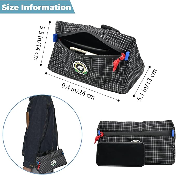 Bike Handlebar Bag, Bicycle Front Bag, Kids Handle Bar Bag, Storage Bag with Shoulder Strap for Men Women Kids Outdoor Road MTB Cycling
