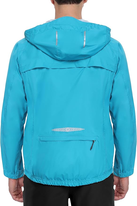 Little Donkey Andy Men's Waterproof Windbreaker Lightweight Packble Cycling Jacket for Biking, Running