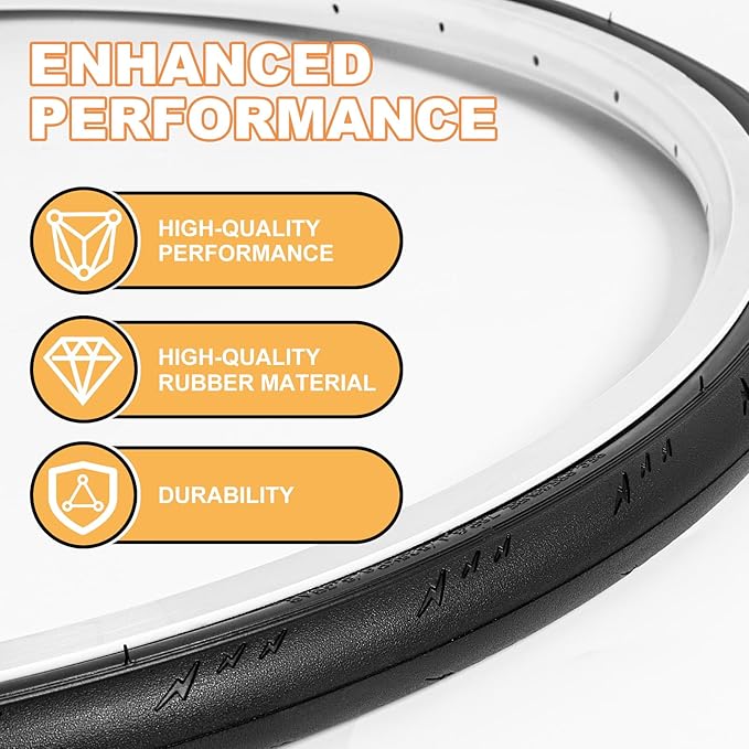 Hycline Road Bike Replacement Tire: 700x25C/700x28C/700Cx35C Folding High-Performance Wear-Resistant Bicycle Tires for City Commuter Road
