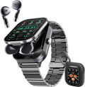 Smart Watch with Earbuds, 2.01" HD Screen 2 in 1 Smartwatch with Bluetooth Earbuds, 100+ Sport Fitness Tracker, NFC, Pedometer, Sleep/Heart Rate/Blood Pressure Monitor Compatible with iOS & Androd