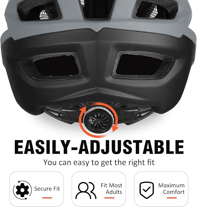 Mountain Bike Helmet,Adult Cycling Helmet with Camera Mount and Detachable Visor for Men Women Youth,Suggested Fit 55-61 Cm