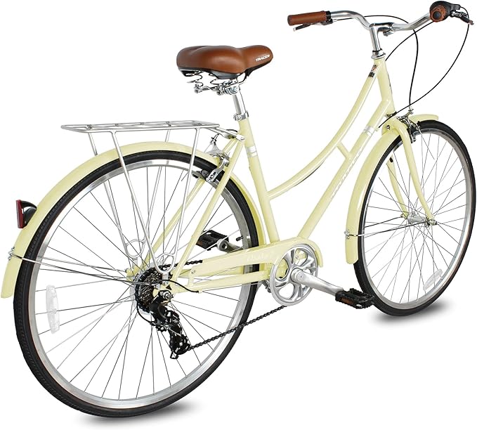 Tracer Osaka Hybrid Bikes, Steel Frame, Shimano Nexus Inter 3/7 Speed, Brown Seat Brown Grips, Road Bike, City Bike, Multiple Colors
