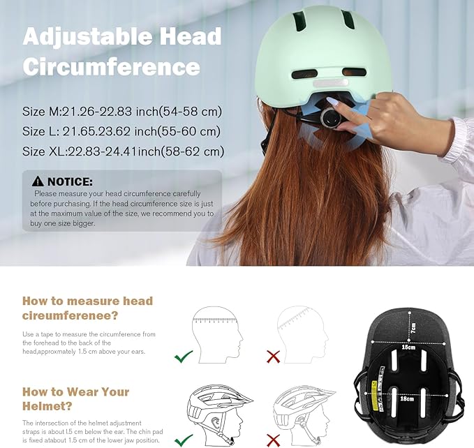 Shinmax Bike Helmet - Lightweight Adjustable Baseball Cap Style Cycling Helmet with Long Visor, Reflective Strip, for Urban Commuter, Mountain & Road Biking