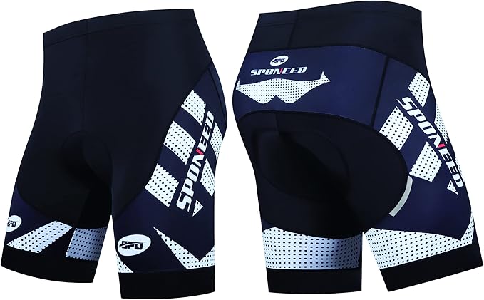 sponeed Men's Cycling Shorts Padded Bicycle Riding Pants Bike Biking Clothes Cycle Wear Tights