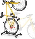 Vertical Bike Stand, Freestanding Upright Bicycle Floor Rack with Adjustable Height, Space-Saving Indoor Bike Holder for Garage & Apartment, Compatible with MTB & Road Bike Wheels up to 29-Inch