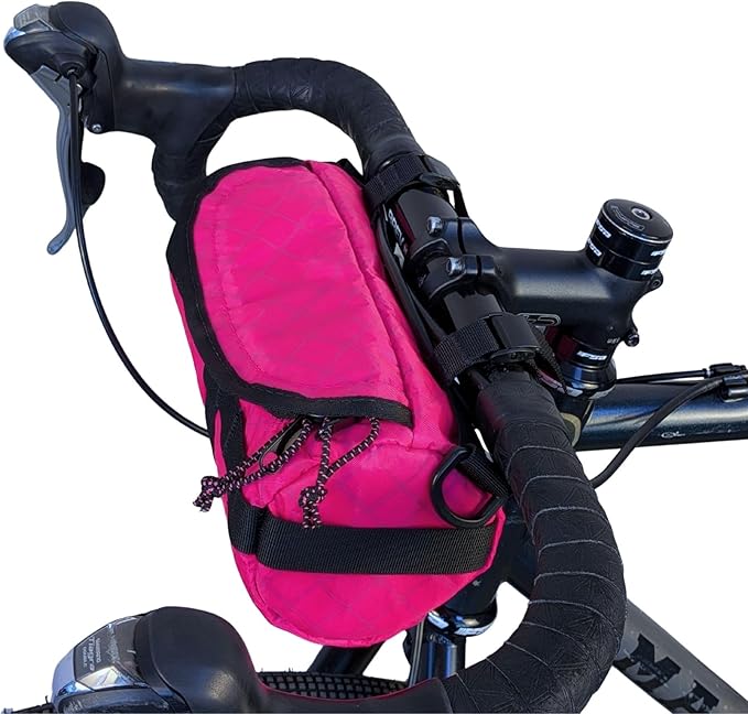 Handlebar Bag (Punk Princess) | 2 Liter Capacity | Spacious Bike Bag w/ 2 Extra Long Buckle Straps & 1 Hook-and-Loop Strap | Water Resistant Front Basket | Bike Accessories | Made in USA