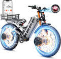 eAhora 2026 Romeo Pro 3 5600W 50Mph High-Torque Ebike, 60V 80Ah 250-Mile Long Range Electric Bike for Adults, Adjustable Air Suspension, 26'' Puncture-Proof Tire, UL 2849 Certified by TÜV