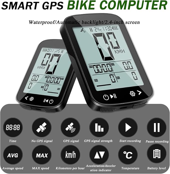Bike Computer for Trek Domane AL 5 Gen 3 2023, Water-Resistant Wireless GPS Bike Computer Auto Backlight Cycling Computer with Speedometer, Odometer for Road Bike, MTB