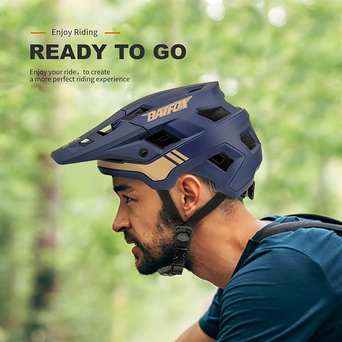 BATFOX Bike Helmet,Mountain Bike Helmet Helmets for Men Women Adults Youth
