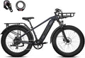 VELOWAVE Electric Bike for Adults Peak 1200W BAFANG Motor 28MPH Mountain Ebike 47.97V 14.4AH Removable LG Cells Battery 26'' Fat Tire E Bike Shimano 7-Speed