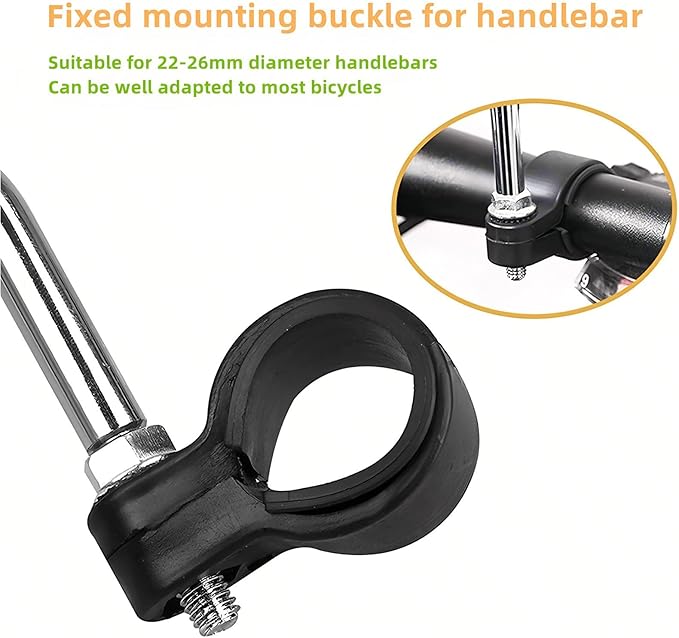 2pcs Bike Mirror Handlebar Mount 360° Adjustable, Wide Rear View Mirror Bicycle Mirrors for Handlebars with Scratch Resistant Glass,Large Wide Angl Bike Rear View Mirror for Motorcycle,Bike Accessory