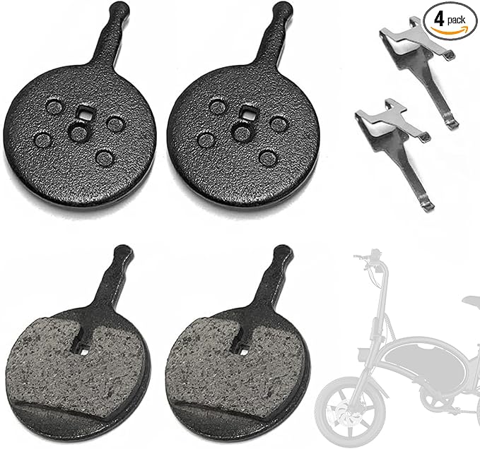2 Pack Front Wheel and Rear Wheel Brake Pads,Compatible with Jetson Bolt Pro/DYU D1F D2F D3F Electric Bike