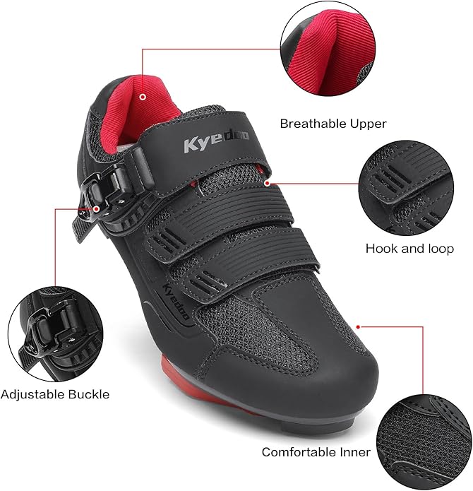 Unisex Cycling Shoes Compatible with Peloton Bike Shoes Indoor Clip in Peleton Road Bike Riding Racing Biking Shoes with Delta Cleats for Mens Womens Indoor Outdoor Bike Pedal
