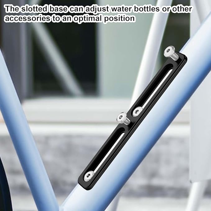 Bike Bottle Cage Adapter with 6pcs Screws and 1 Screwdriver, Adjustable 2-Slot Bike Water Bottle Bracket Adapter Bicycle Bottle Cage Mount Accessories