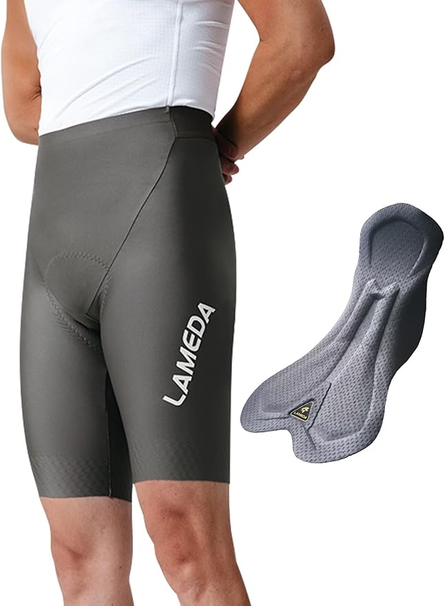 LAMEDA Padded Bike Shorts for Men Breathable Cycling Shorts with Padding Moisture-Absorbing Bicycle Shorts for Biking Road
