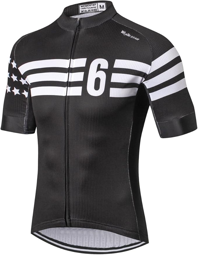 Weimostar Men's Cycling Jersey Men Mountain Bike Jerseys Short Sleeve Tops S-5XL