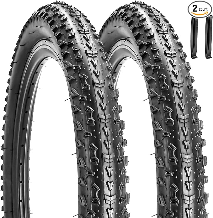 1 or 2 Pack 20 x 2.35 Bike Tire 20 inch Bike Tire Folding Replacement Bicycle Tire for MTB Mountain Bike BMX Bicycle and Commuter Bike