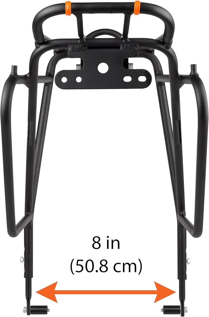 Ibera PakRak Touring Bicycle Seatpost/Disc/Non/Disc Rack and Quick Release Bag (Disc Brake Rack + Trunk Bag with Expandable Panniers)