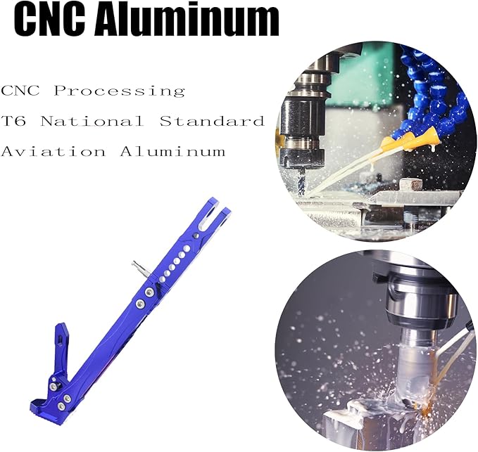Universal Lengthened Adjustable Long Kickstand CNC Aluminum Alloy Motorcycle Long Kickstand Accessories Motor Modified Tripod Holder Kickstand Foot Side Support Stand Motorbike Dit Pit Bike