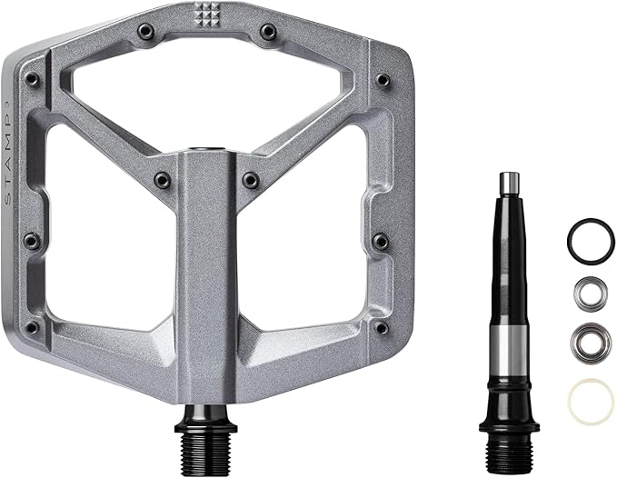 Crankbrothers Stamp Flat MTB Pedals - Size-Specific, Lightweight, Versatile, Durable Bike Pedals