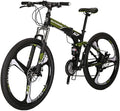 EUROBIKE Mountain Bike, 21 Speed, 26/27.5 Inches, Dual Suspension, Folding, for Men