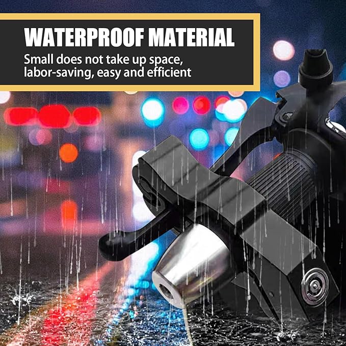 1 PC Motorcycle 5.32" x 2.36" Handlebar Brake Lock, Alloy Anti-Theft Waterproof Rust-Proof Roller Pin Lock Handlebar Lock, Modification Repair Accessory for Motorcycles, Bicycles (Black)
