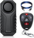 WSDCAM Wireless Bike Alarm with Remote, Rechargeable 113dB Loud Bicycle Alarm System Anti Theft, IP65 Waterproof, Bike Alarms for E-Bikes, Motorcycles, Scooter, Outdoor Riding and Cycling Safety