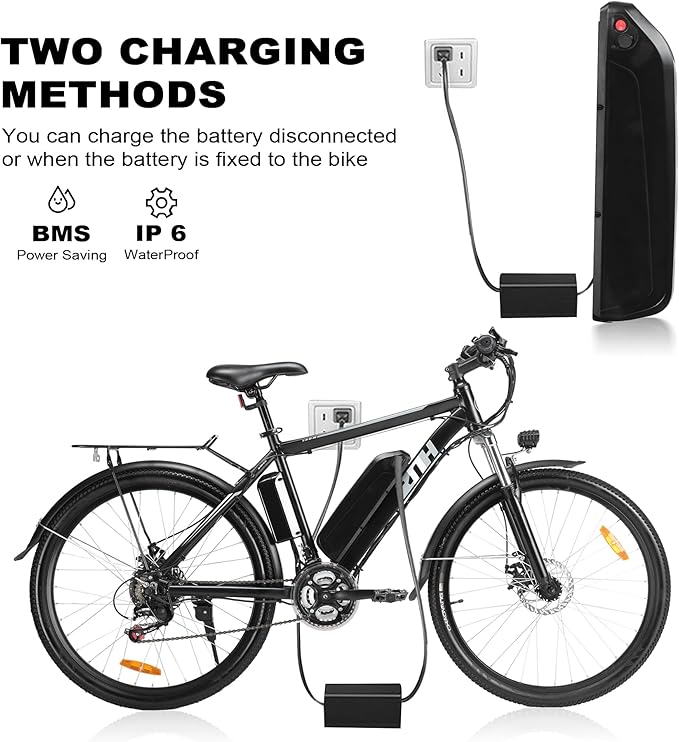 ZNH Electric Bike for Adults, 1000W Peak Motor 28MPH Mountain Ebike, 48V 13Ah Removable Battery Up to 65 Miles, 26" Electric Bicycle with 21-Speed Gear & Front Suspension, UL 2849 Certified