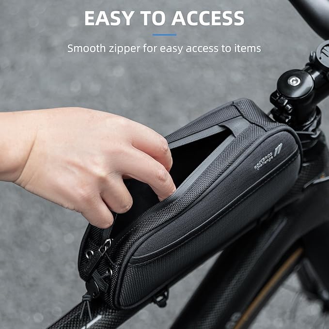 ROCKBROS Top Tube Bike Bag Bicycle Top Tube Bag Front Frame Bag Cycling Accessories Bike Pouch Lightweight Portable New Mounting System