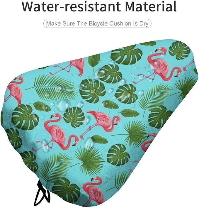 Adjustable Exercise Bike Seat Cover, Soft Cushion Indoor Outdoor Dust Resistant Protection