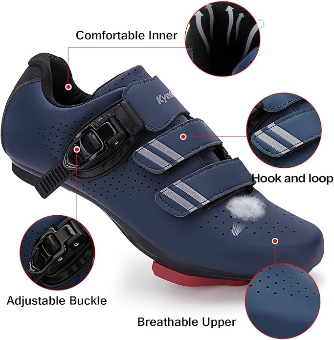 Mens Womens Cycling Shoes Compatible with Pelaton Bike Shoes Road Bike Shoes Riding Bicycle Pre-Installed with Delta Cleats Clip Indoor Outdoor Pedal