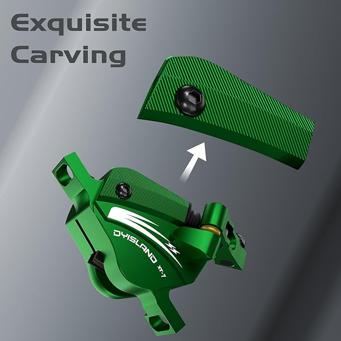 XT-7 Hydraulic Disc Brakes Calipers,Line Pulling/Cable Actuated Front & Rear Brake Calipers for MTB/Mountain Bike/E-Bike.
