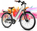 WINDHORSE 26" Electric Bike for Adults 20MPH & 30-50 Miles Range, Shimano 7-Speed, 468WH Removable Battery Commuter Ebike with 750W Peak Motor, Front Suspension, Rear Rack, Fenders, UL2849 Certified