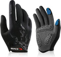 BEACE Cycling Gloves for Men Women - Full Finger Mountain Bike Gloves With Touch Screen and Anti-Slip Silicone Palm - Workout and Road Bicycle Gloves