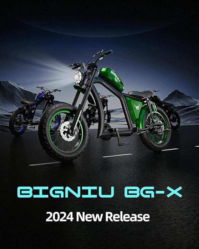 BG-X Electric Bike for Adults 1500W Brushless Motor with 48V/31.5Ah Battery, 34+ MPH Up to 40 Miles Range 20" *5" Fat TireFront/Rear Turn Signal, Dual Suspension