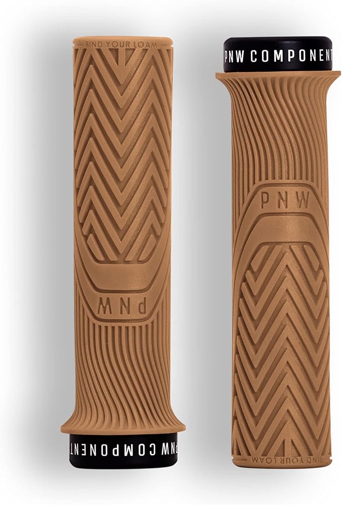 PNW Components Loam MTB Bike Grips – Lock-On Mountain Bike Handlebar Grips – 25A Tacky Rubber – Ergonomic Trail & Enduro Grip – 30mm or 34mm – Multiple Colors