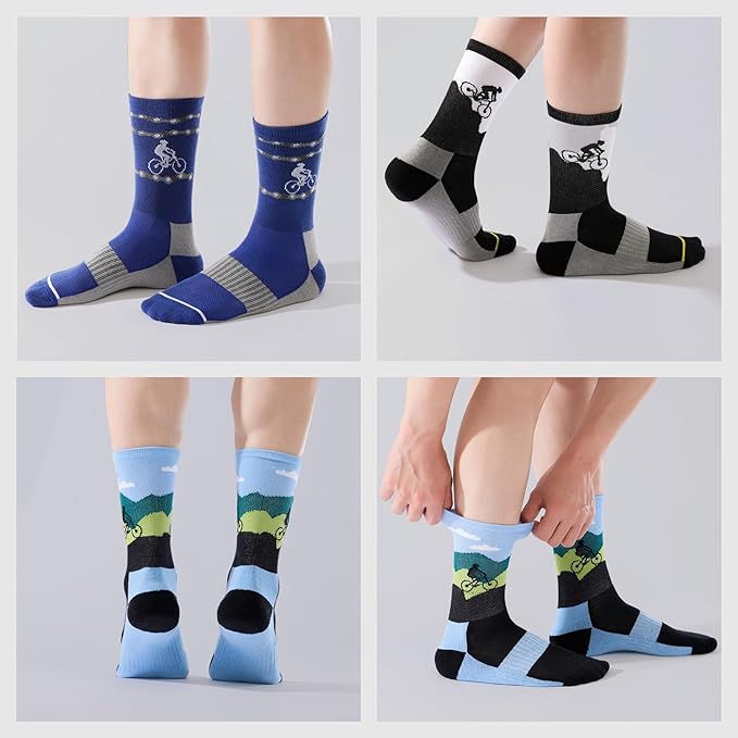 Jeasona Athletic Socks Men Running Cycling Gifts for Runners Riders Sports Gear Accessories