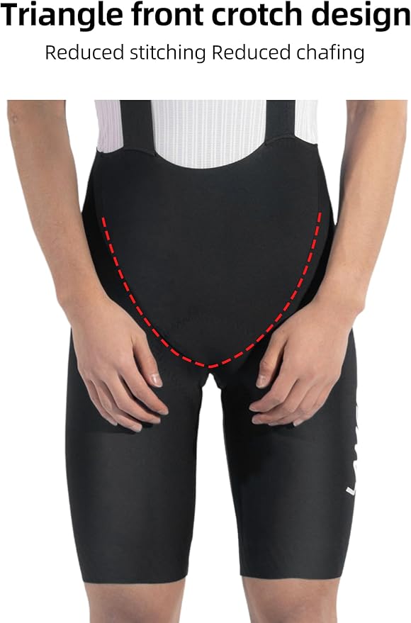 LAMEDA Mens Cycling Bib Shorts,Padded Breathable Bike Shorts Men Lightweight Bicycle Bibs Bike Tight for Road Gravel Biking