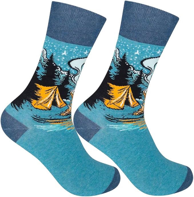 FUNATIC Funny Outdoor Themed Socks for Men Women - Novelty Gifts For Golfing, Fishing, Hunting, Bigfoot, Pickleball, and More