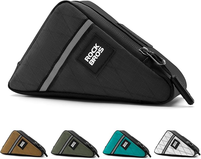 ROCKBROS Bike Frame Pouch Triangle Bike Pouch - Waterproof Small Bicycle Accessories for Boys Girls Men Women, Universally Compatible with Road Bikes, Brompton Bikes, Folding Bikes and Kids' Bikes