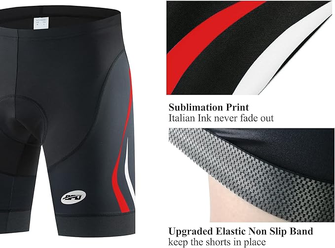 Men's Cycling Shorts Padded Biking Bottoms Team Bike Sportwear