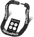 Bike Chain Lock 3.2Ft Long High Security Heavy Duty Anti Theft, 5 Digit Combination Resettable Keyless Bicycle Lock for Bike/Electric Scooter/Ebike/Motorcycle(Black)
