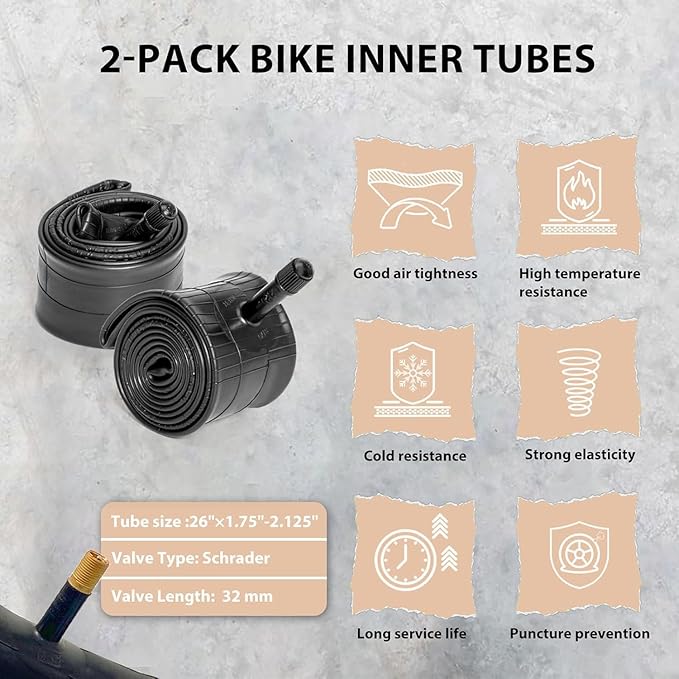 MOHEGIA Mountain Bike Tires - 20/24/26/27.5 Inch Folding MTB Bicycle Tires Replacement,Steel Bead All-Terrain and High-Performance Durable for Off-Road,Street & Trail Adventures